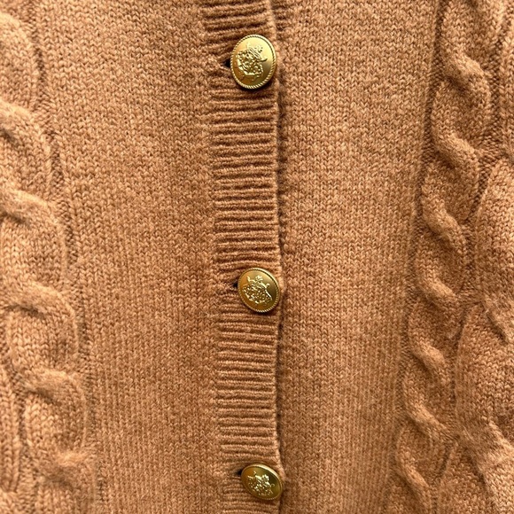 J Crew Caramel Alpaca Merino Button front Cardigan, Small - Picture 8 of 12